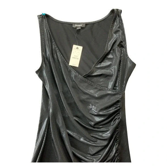 Vintage Women's Black Snake Boho Coachella Top Shirt Express M - Picture 2 of 4